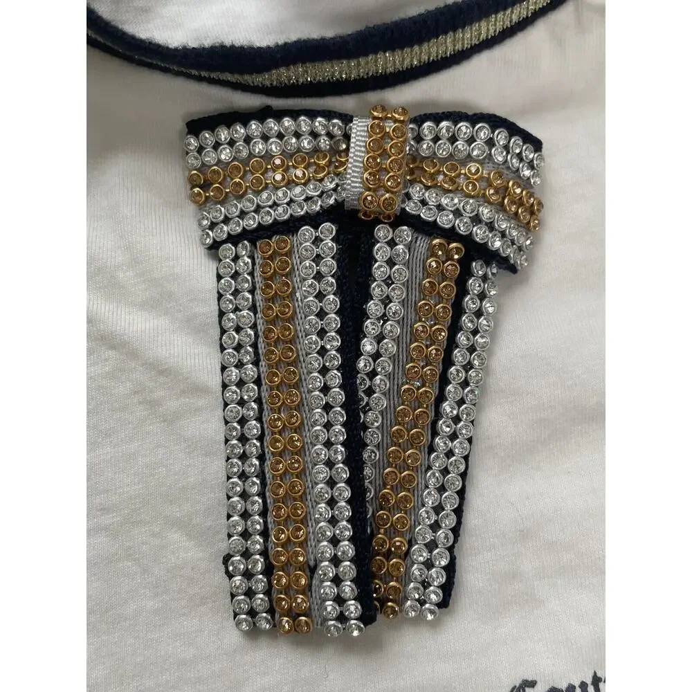 Juicy Couture Girls White Glam Shirt Short Sleeve Size 10/11